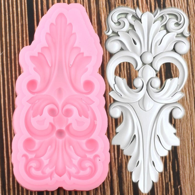 Baroque Leaf Border Silicone Mold