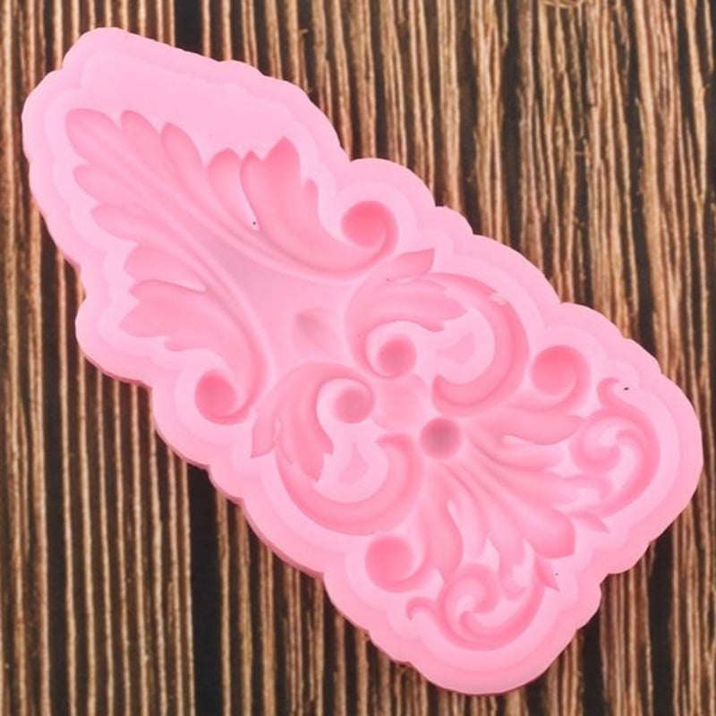 Baroque Leaf Border Silicone Mold