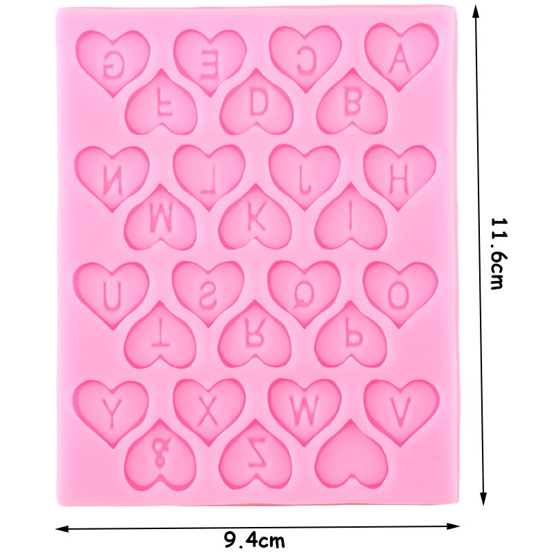 3D Heart Letters Mold