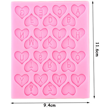 3D Heart Letters Mold