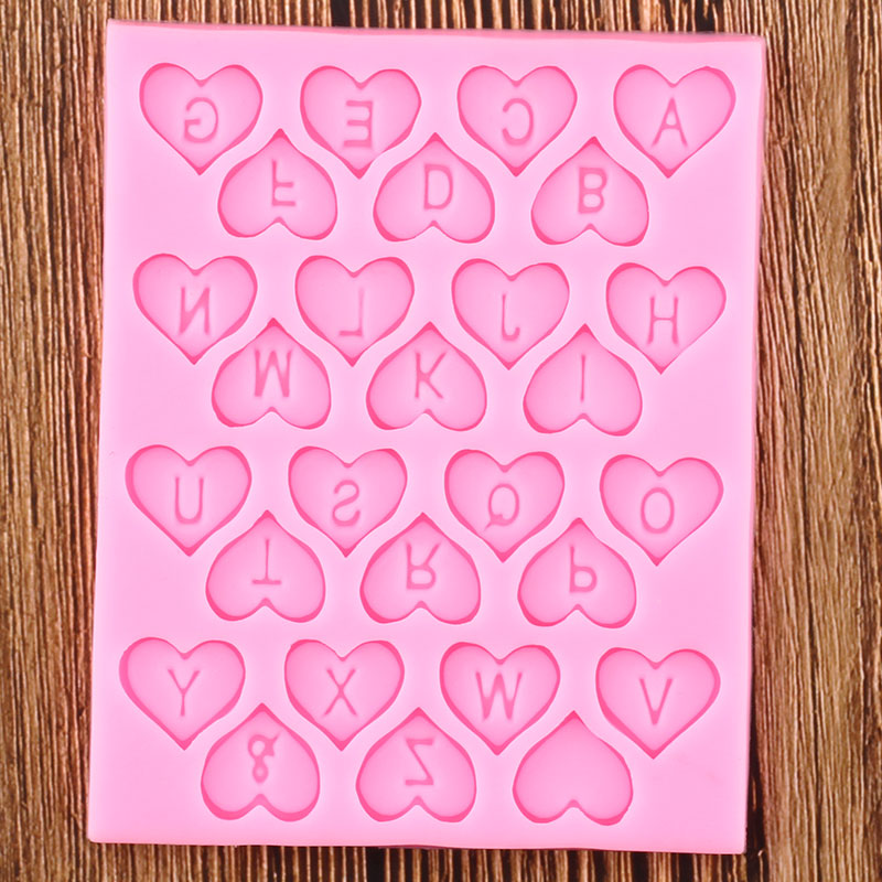 3D Heart Letters Mold