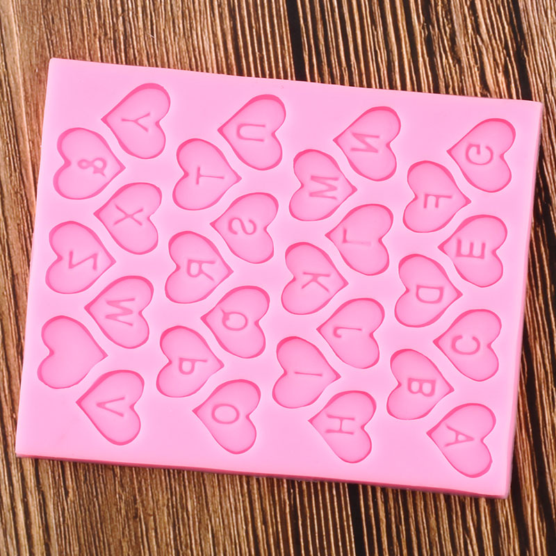 3D Heart Letters Mold