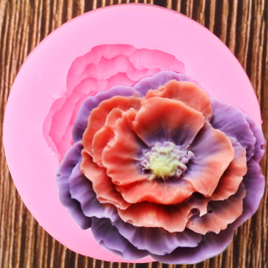 Gorgeous Peony Flower Soap Making Silicone Mold