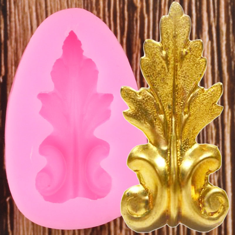 3D Single Leaf Emblem Mold﻿