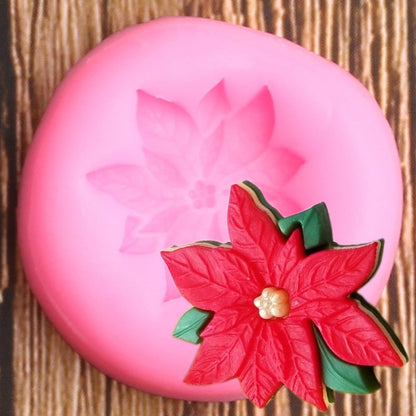 Single Elegant Poinsettia Flower Mold