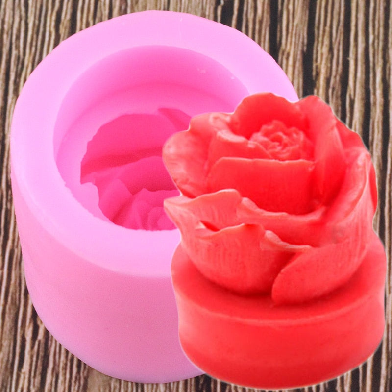 Rose Candle Silicone Mold