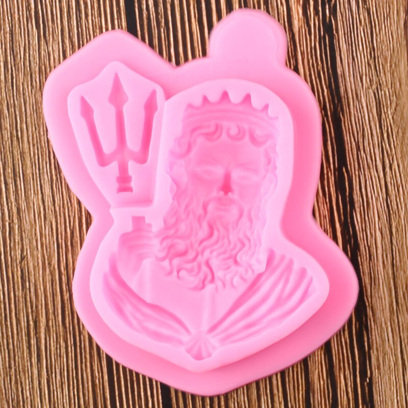 3D Cartoon Poseidon Fondant Mold