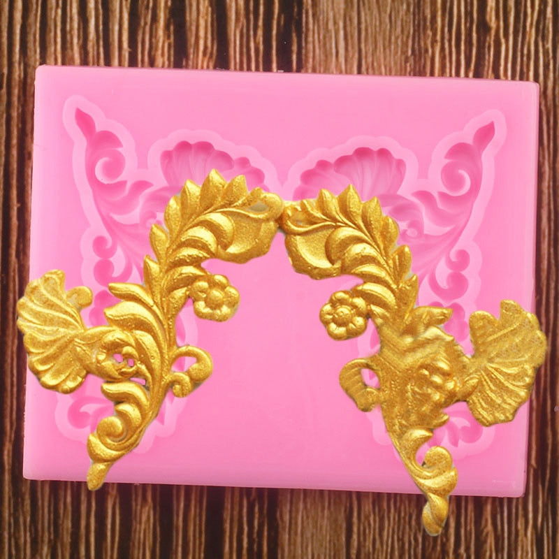 Leaf Cake Border Silicone Mold