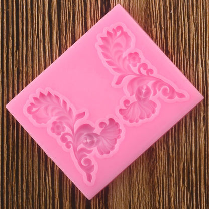 Leaf Cake Border Silicone Mold