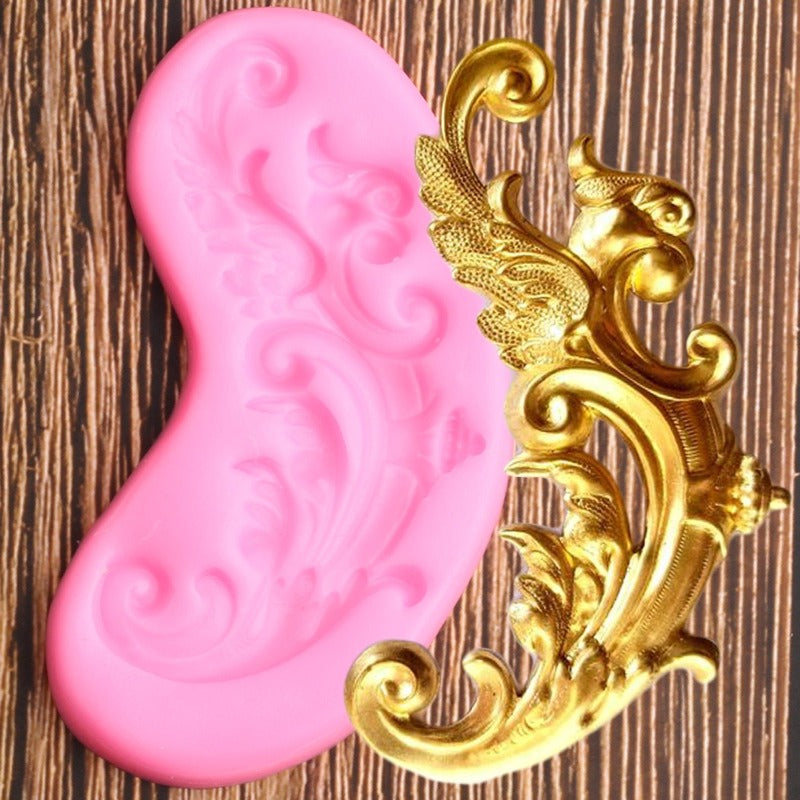 Golden Scroll Relief Mold