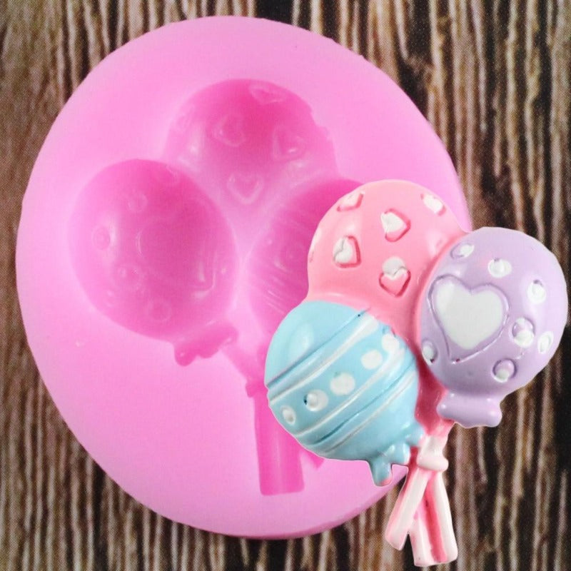 Three Balloons Silicone Mold