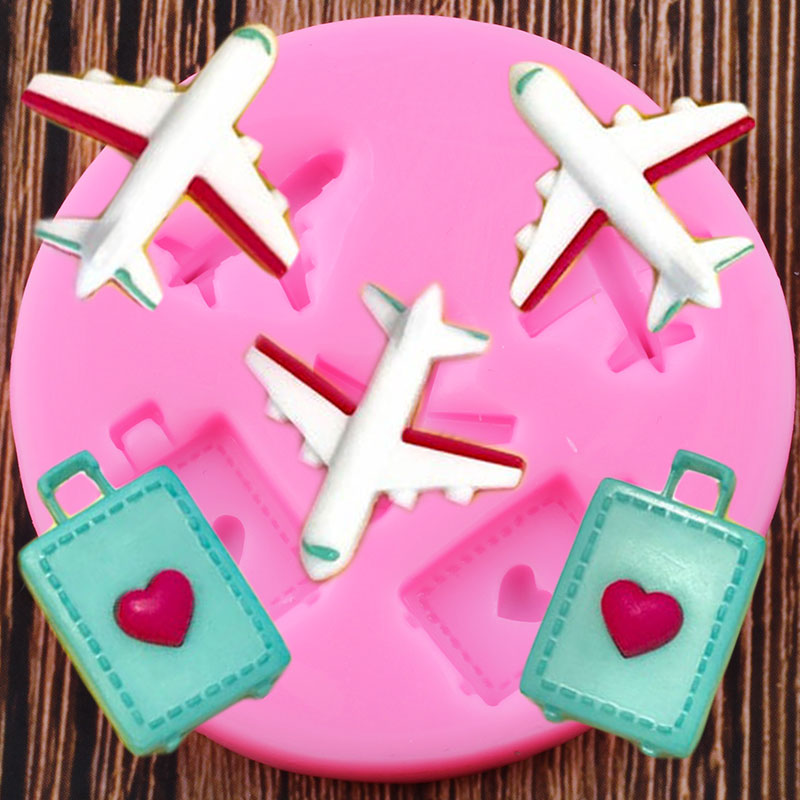 Airplane Travel Luggage Silicone Mold