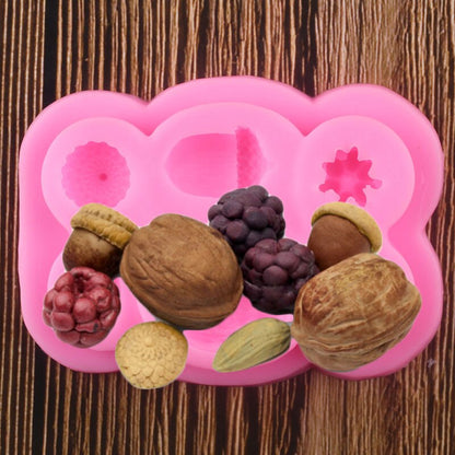 Berries & Nuts Decorative Silicone Mold