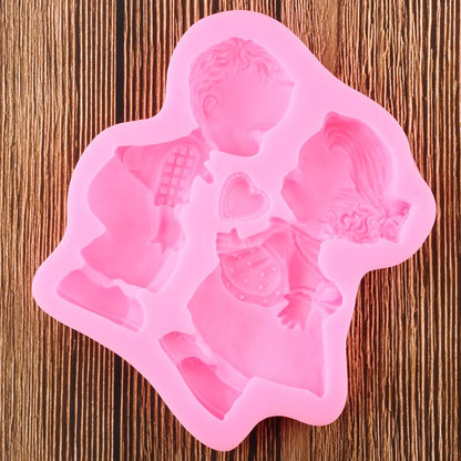 3D Cartoon Boy and Girl Mold