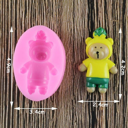 3D Cartoon Bear Molds