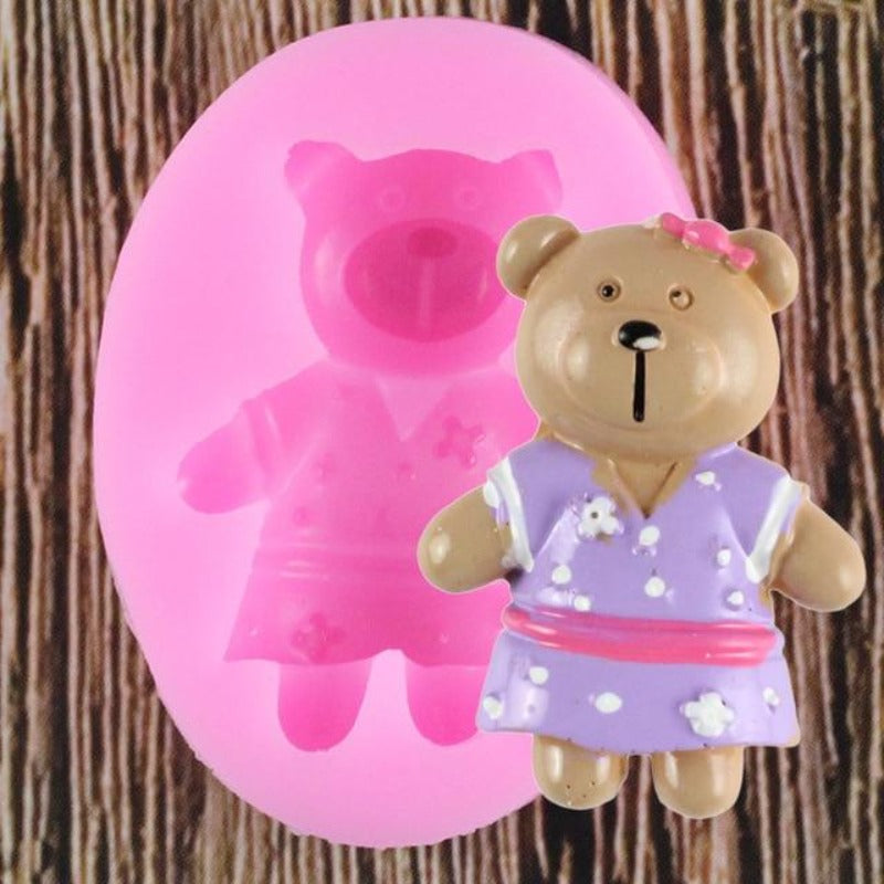 3D Cartoon Bear Molds