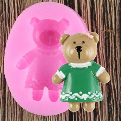 3D Cartoon Bear Molds