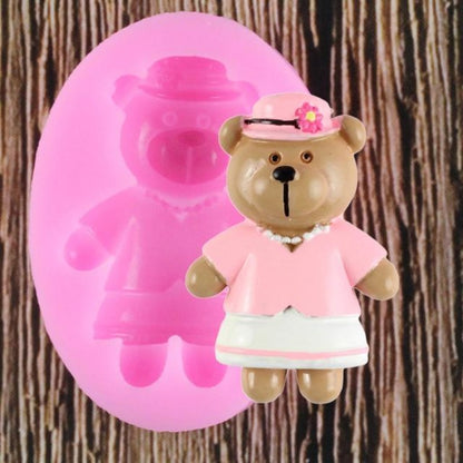 3D Cartoon Bear Molds