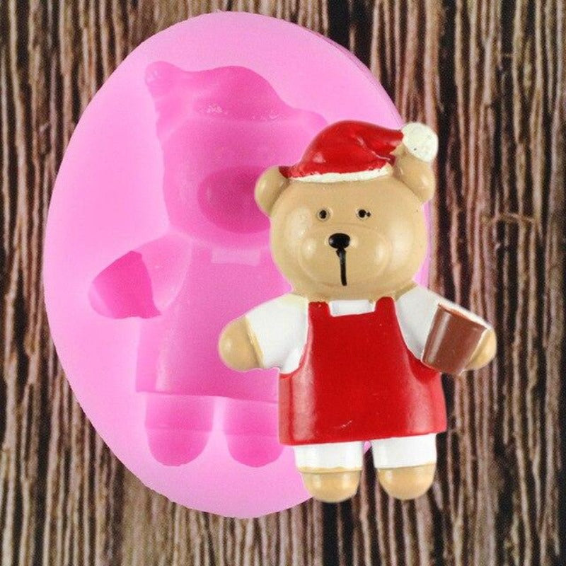 3D Cartoon Bear Molds