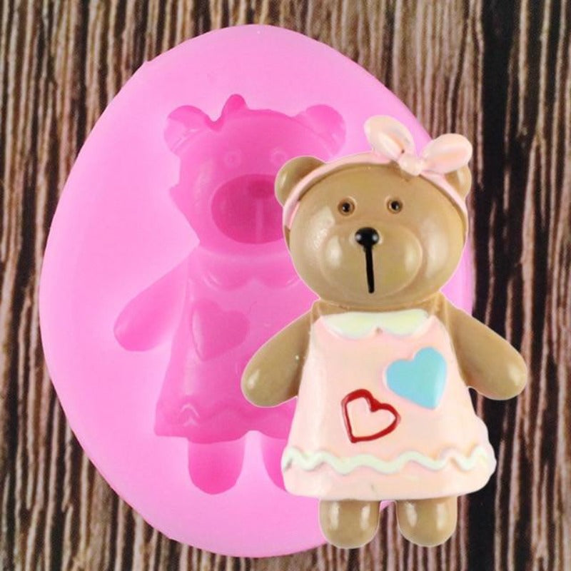 3D Cartoon Bear Molds