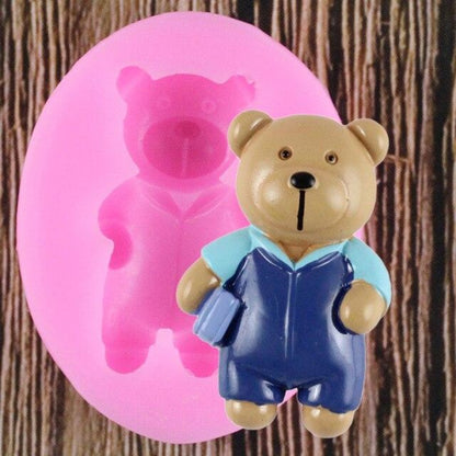 3D Cartoon Bear Molds