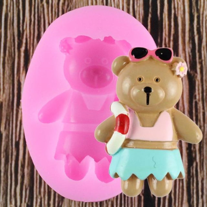 3D Cartoon Bear Molds