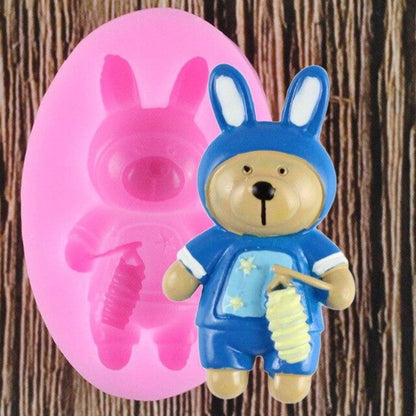 3D Cartoon Bear Molds