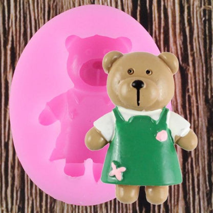 3D Cartoon Bear Molds