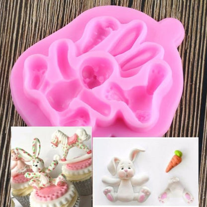 3D Easter Bunny Silicone Mold