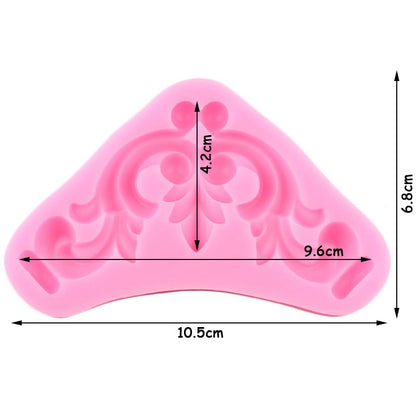 Leaf & Pearl Border Silicone Mold