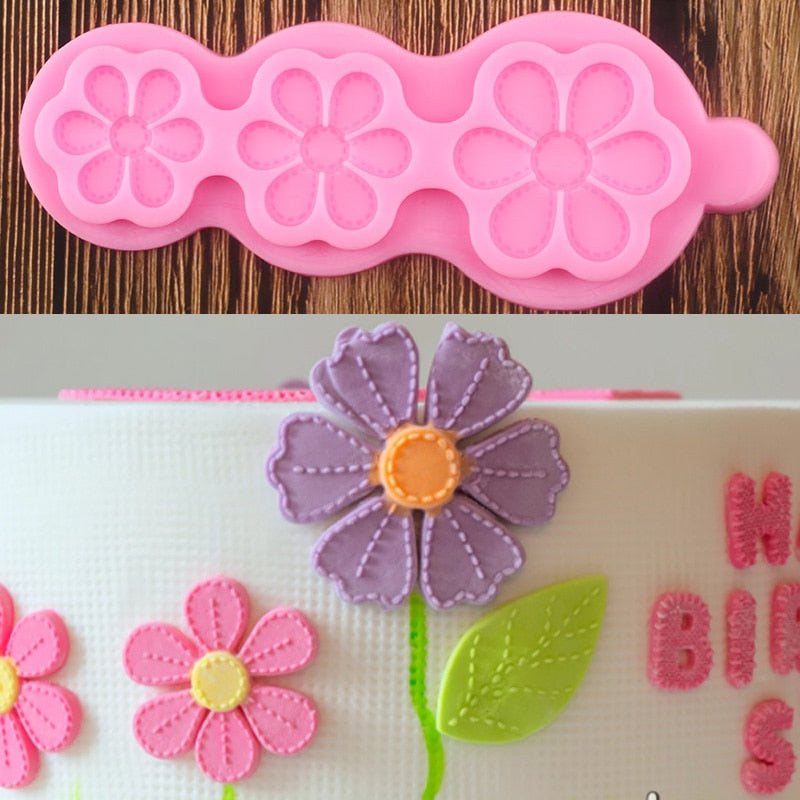 Stitched Flower Silicone Mold