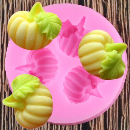 Halloween Pumpkin Cake Decoration Silicone Mold DIY Leaves Cupcake Topper Fondant Cake Decorating Candy Chocolate Gumpaste Mould