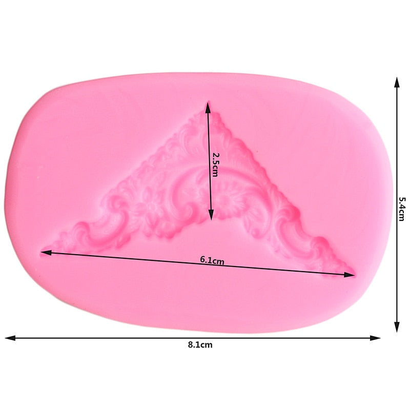 Floral Edge Cake Border Silicone Mold