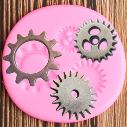 Industrial Vintage Steampunk Gears Silicone Mold