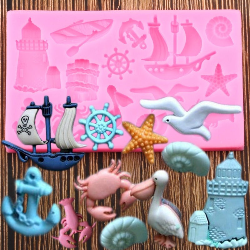 Assorted Sea Animals Silicone Mold