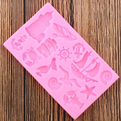 Assorted Sea Animals Silicone Mold