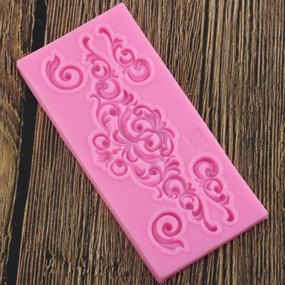 Swirly Cake Border Silicone Mold