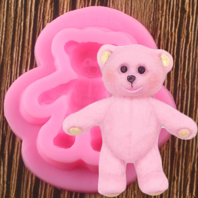 3D Pink Bear Mold