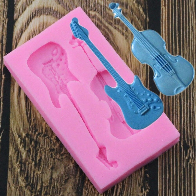 3D Dual Violin Cake Mold