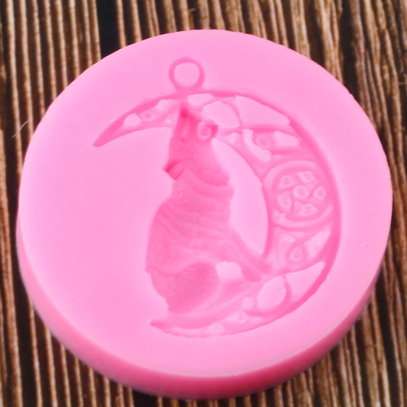 Wolf Crescent Moon Silicone Mold