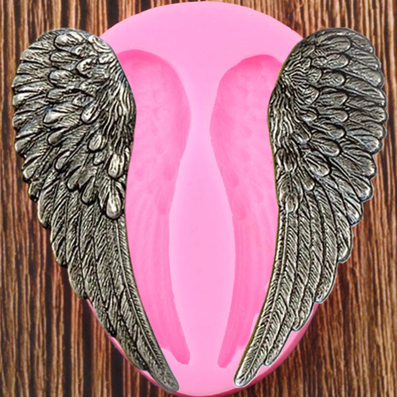 3D Feathered Angel Wings Mold