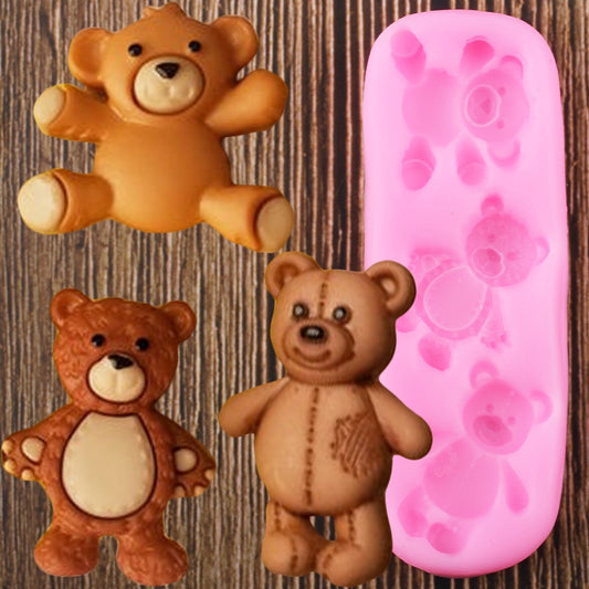 Four Cute Baby Bears Mold