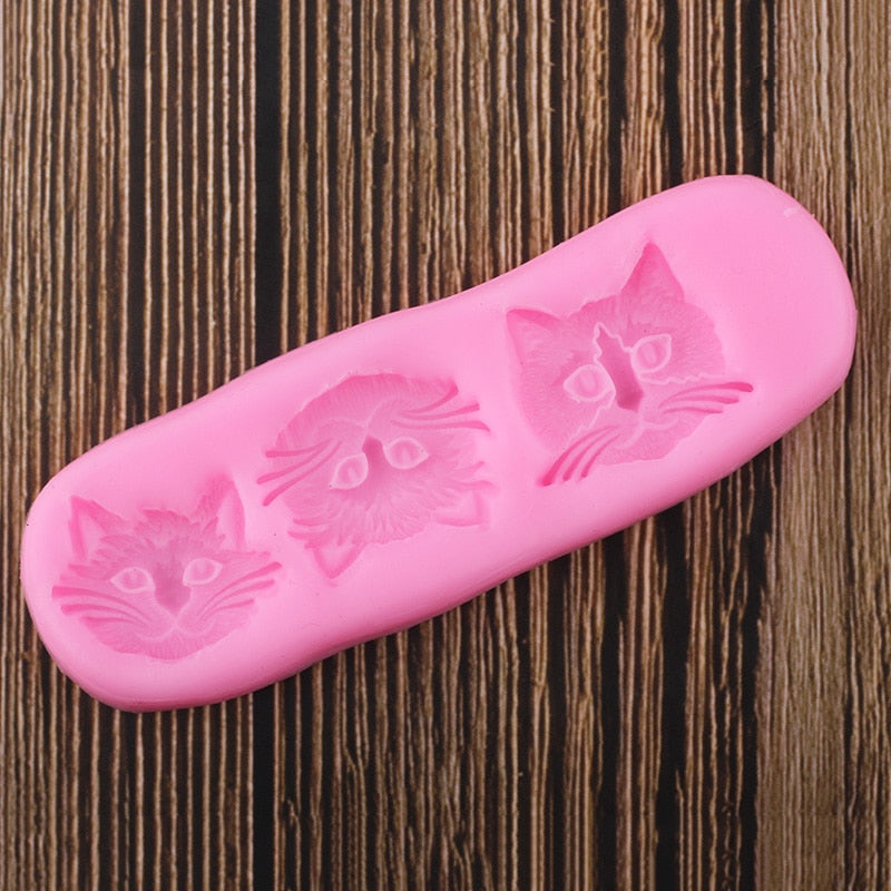 Adorable Cat Trio Silicone Mold