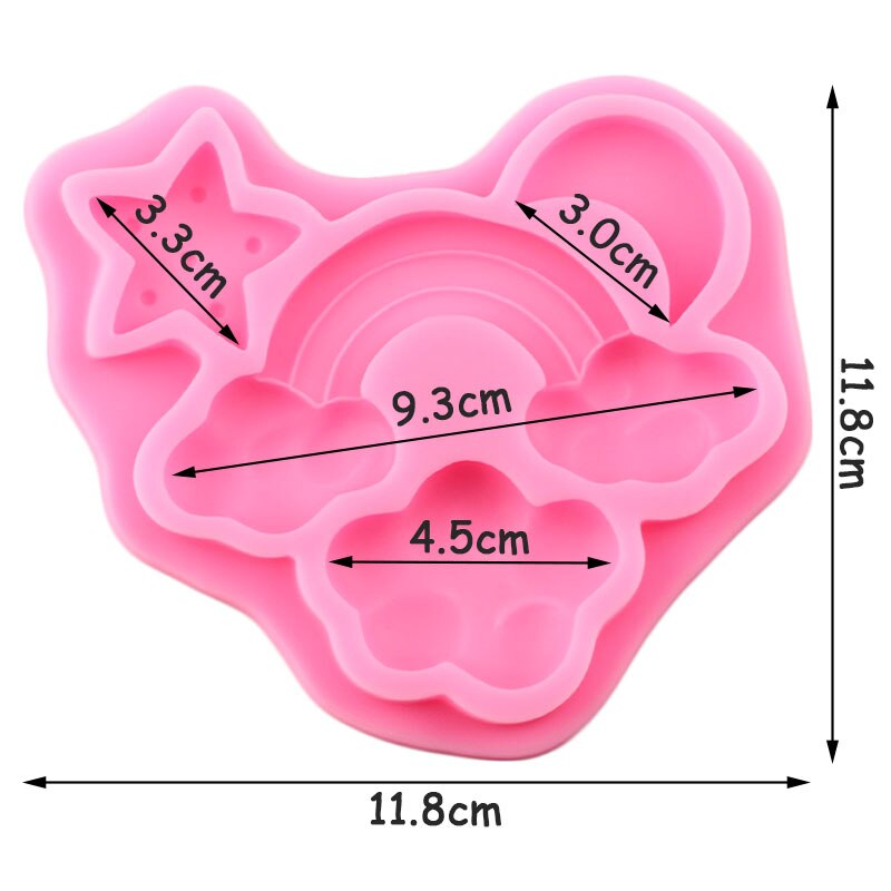 Rainbow, Cloud, Stars, and Moon Silicone Mold