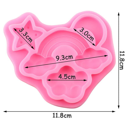 Rainbow, Cloud, Stars, and Moon Silicone Mold