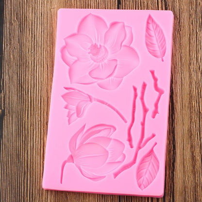 Camellia Flower Leaves Mold