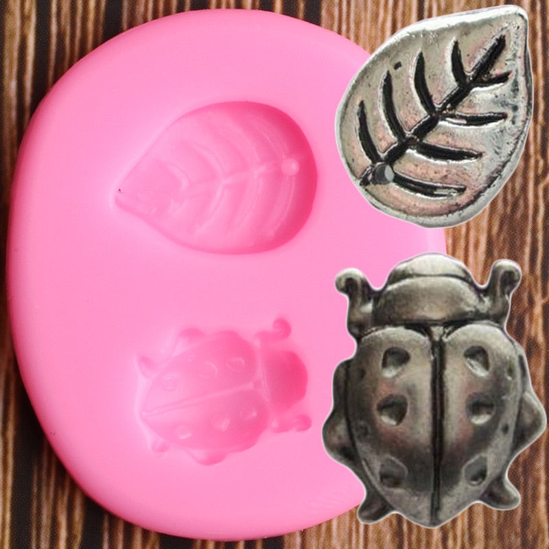 Ladybug & Leaf Silicone Mold