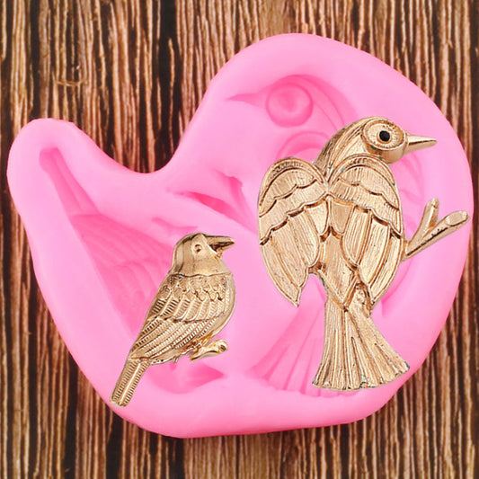 Cake Topper Birds Silicone Mold