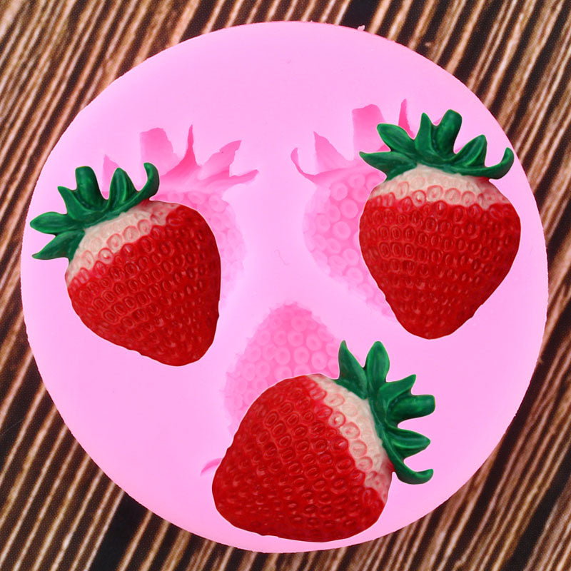 3D Strawberries Silicone Mold