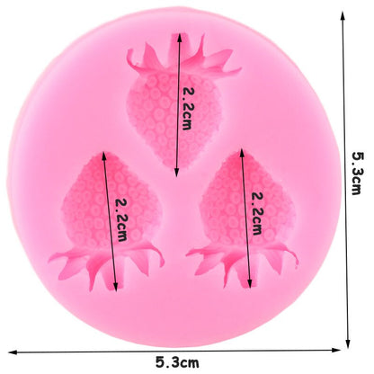 3D Strawberries Silicone Mold